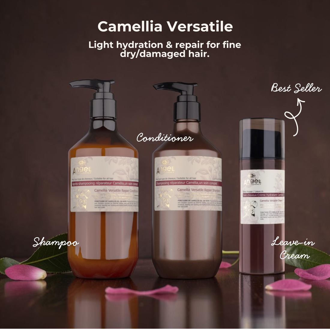 Introducing Angel en Provence Camellia Versatile Repair Shampoo & Conditioner