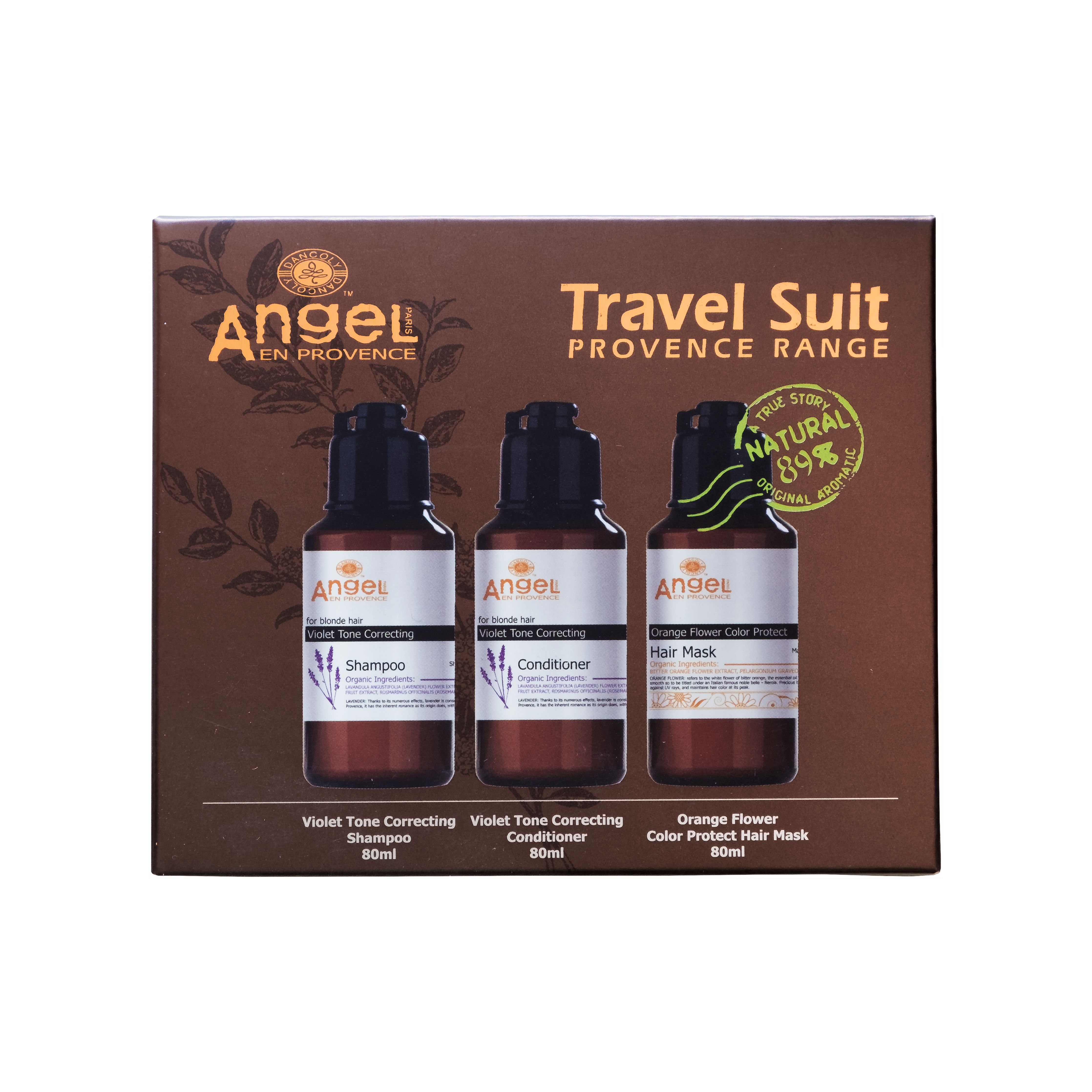 Angel En Provence Lavender Toning Violet Tone Correcting Travel Trio 80ml x3